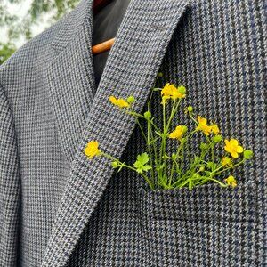 Men's Wool Ralph Lauren Gray/Blue/Black Sports Jacket